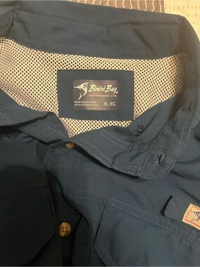 Bimini Bay Men's Navy Performance Fishing Shirt - XL